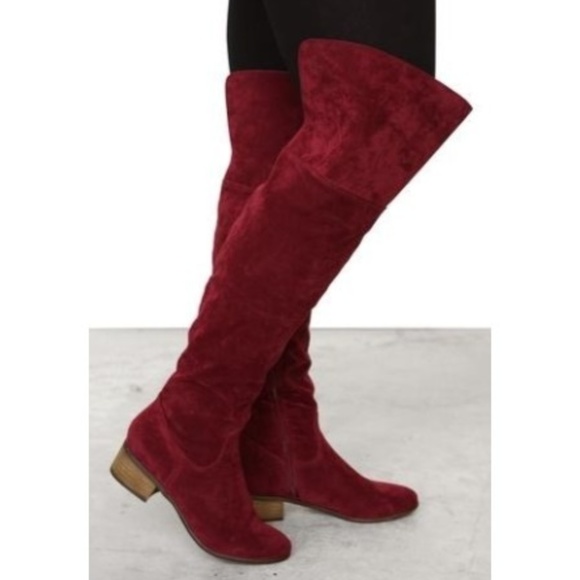 Shoes - NWOT Tall Order Knee High Boots in Wine